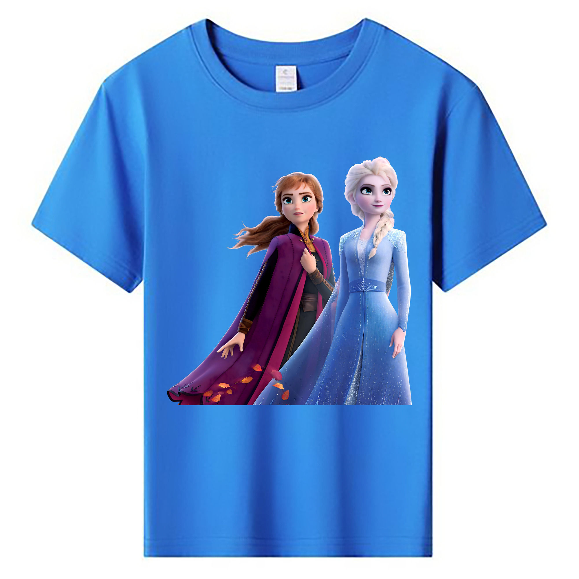 （画像用） アナと雪の女王 アンナ エルサ Frozen Anna Elsa 綿100％キッズTシャツ（フロントプリント）